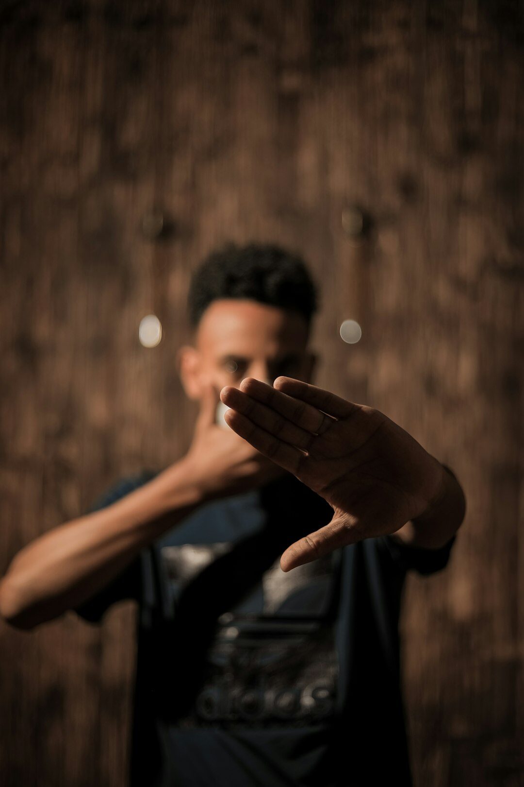young person practicing acting